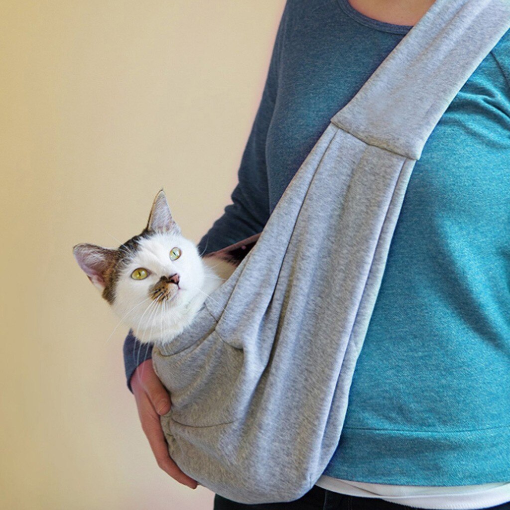 Small Pet Sling Carrier for Comfortable Hands-Free Travel