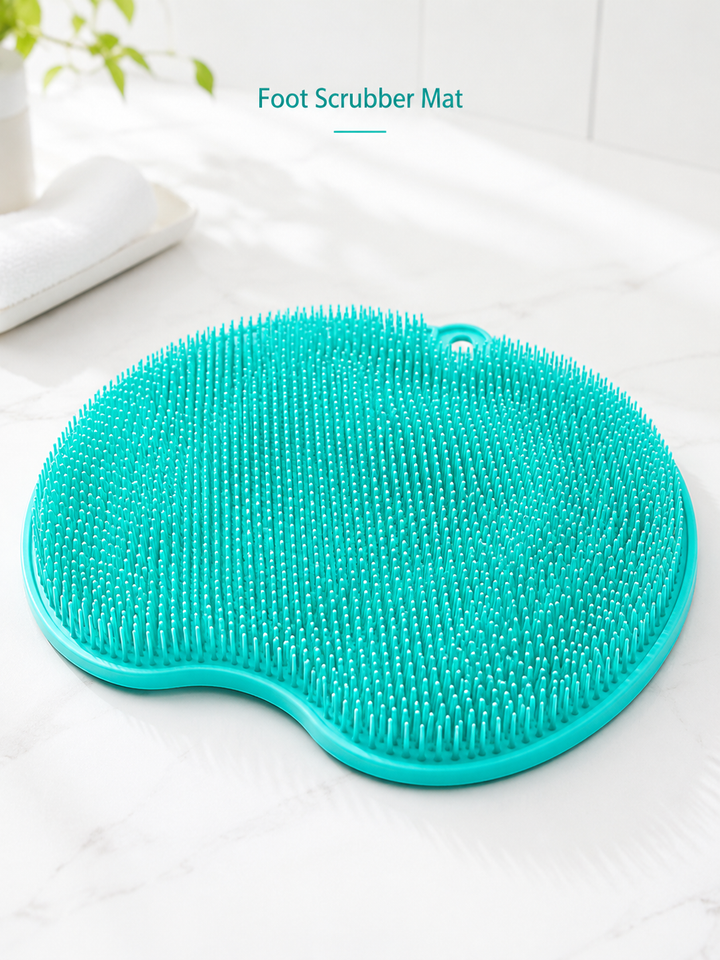 Hands-Free Shower Foot Scrubber Mat — No Bending