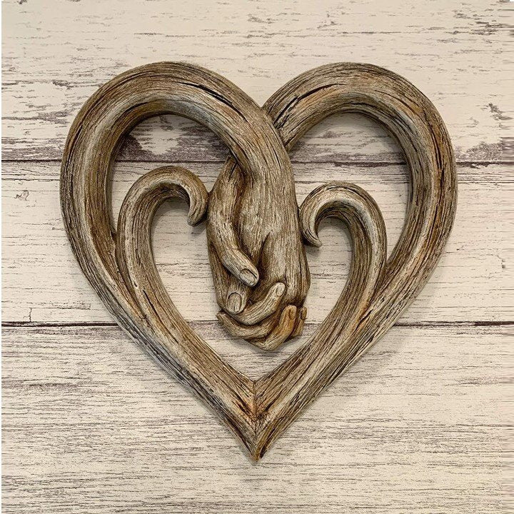 Wood Wall Decor — Carved Heart With Rustic Character