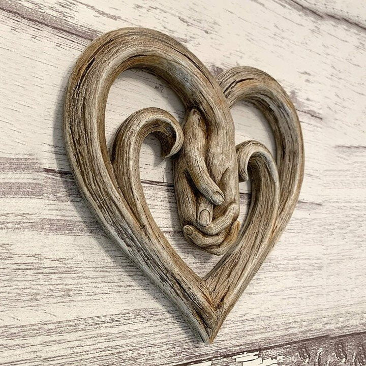 Wood Wall Decor — Carved Heart With Rustic Character