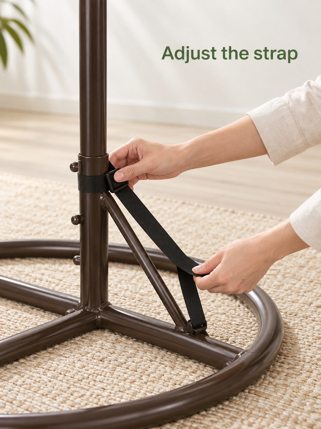 Hanging Chair Stand for Patio, Balcony and Indoor Use