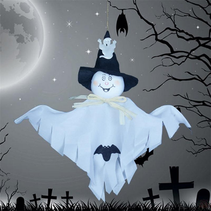 Hanging Halloween Decorations: Ghost, Witch & Pumpkin