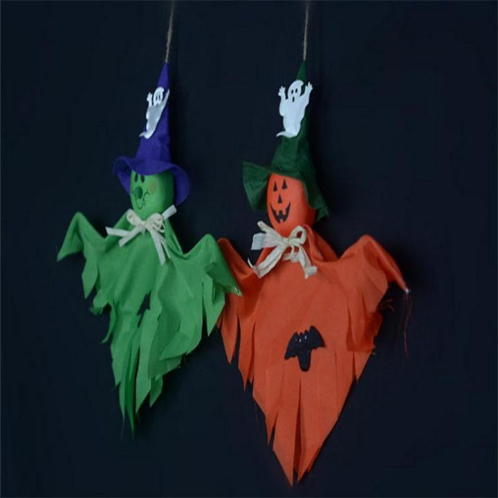 Hanging Halloween Decorations: Ghost, Witch & Pumpkin