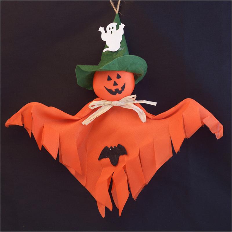 Hanging Halloween Decorations: Ghost, Witch & Pumpkin