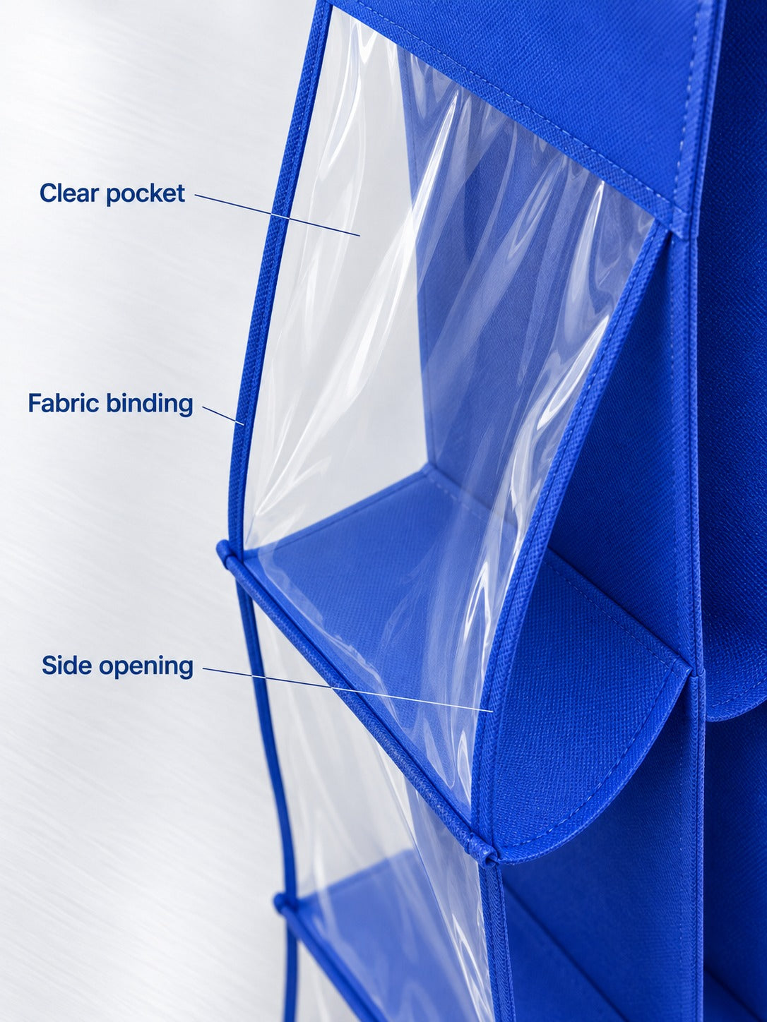 Hanging Handbag Organizer, 6 Clear Pockets for Closet