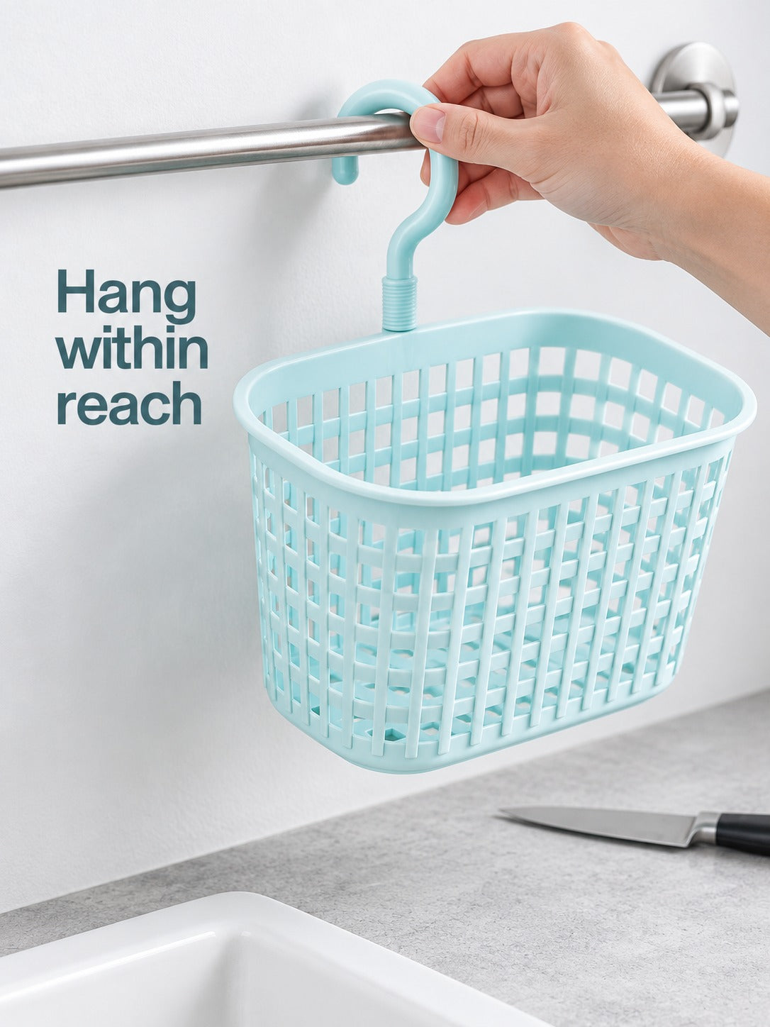 Hanging Kitchen Basket for Sink and Bathroom Storage