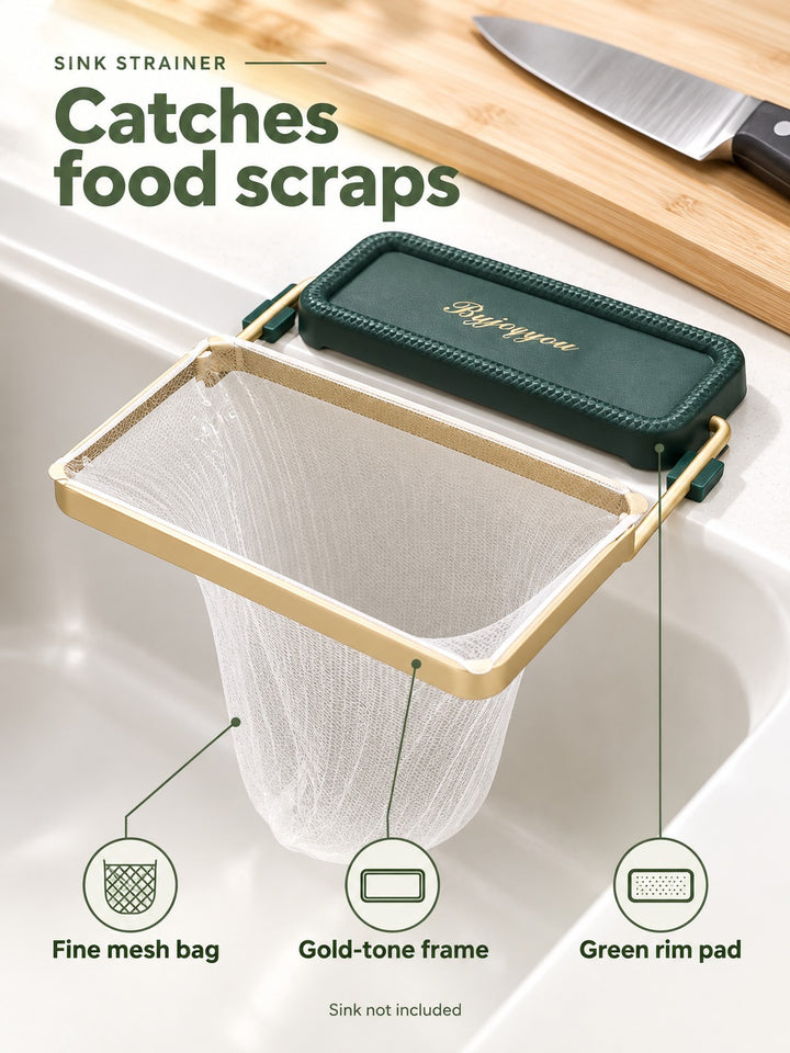 Hanging Kitchen Sink Strainer Bag Catches Food Scraps