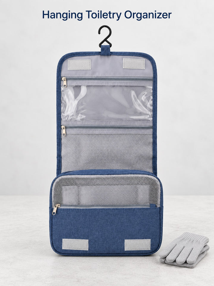 Hanging Travel Toiletry Bag, Waterproof Makeup Organizer