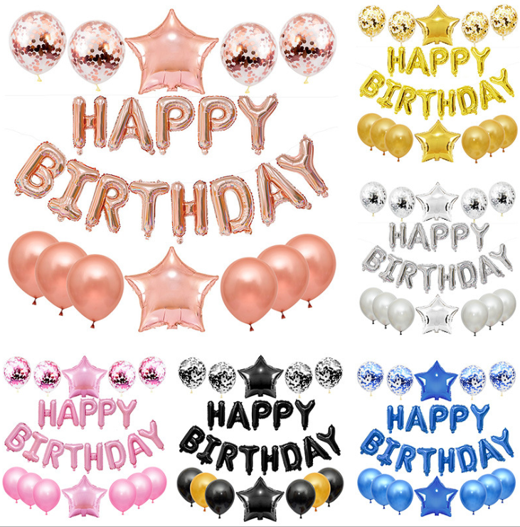 Birthday Letter Balloons Set for Photo-Ready Party Decor