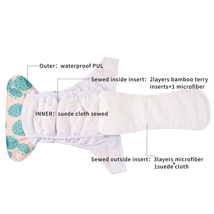 Heavy Wetter Cloth Diaper for Overnight Leak Protection