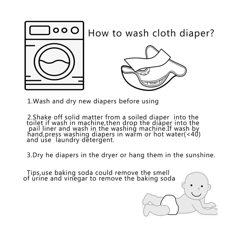 Heavy Wetter Cloth Diaper for Overnight Leak Protection