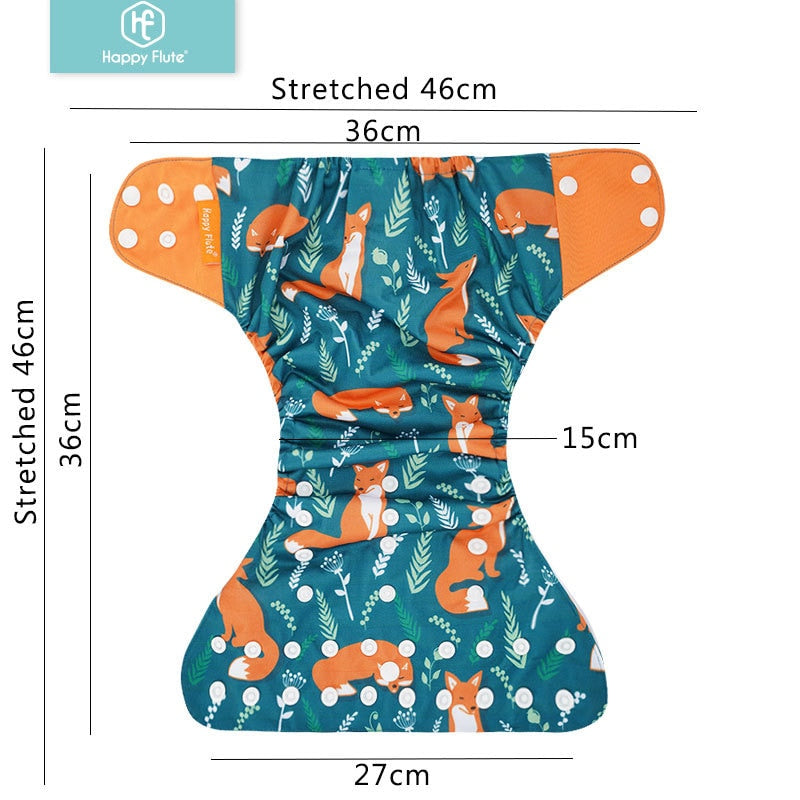 Reusable Cloth Diapers, Adjustable 4-Piece Diaper Set