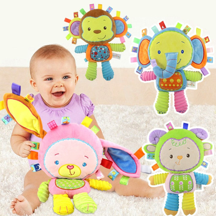 Baby Plush Rattle Toy for Sensory Play and Cuddles