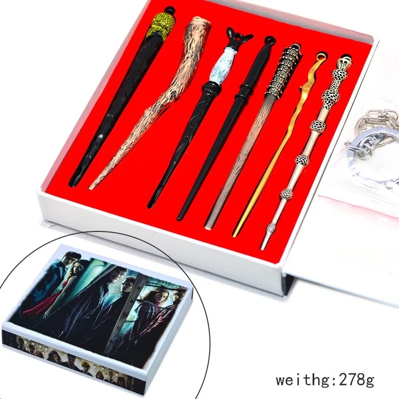 Harry Potter-Inspired 7-Piece Metal Gift Set for Fans