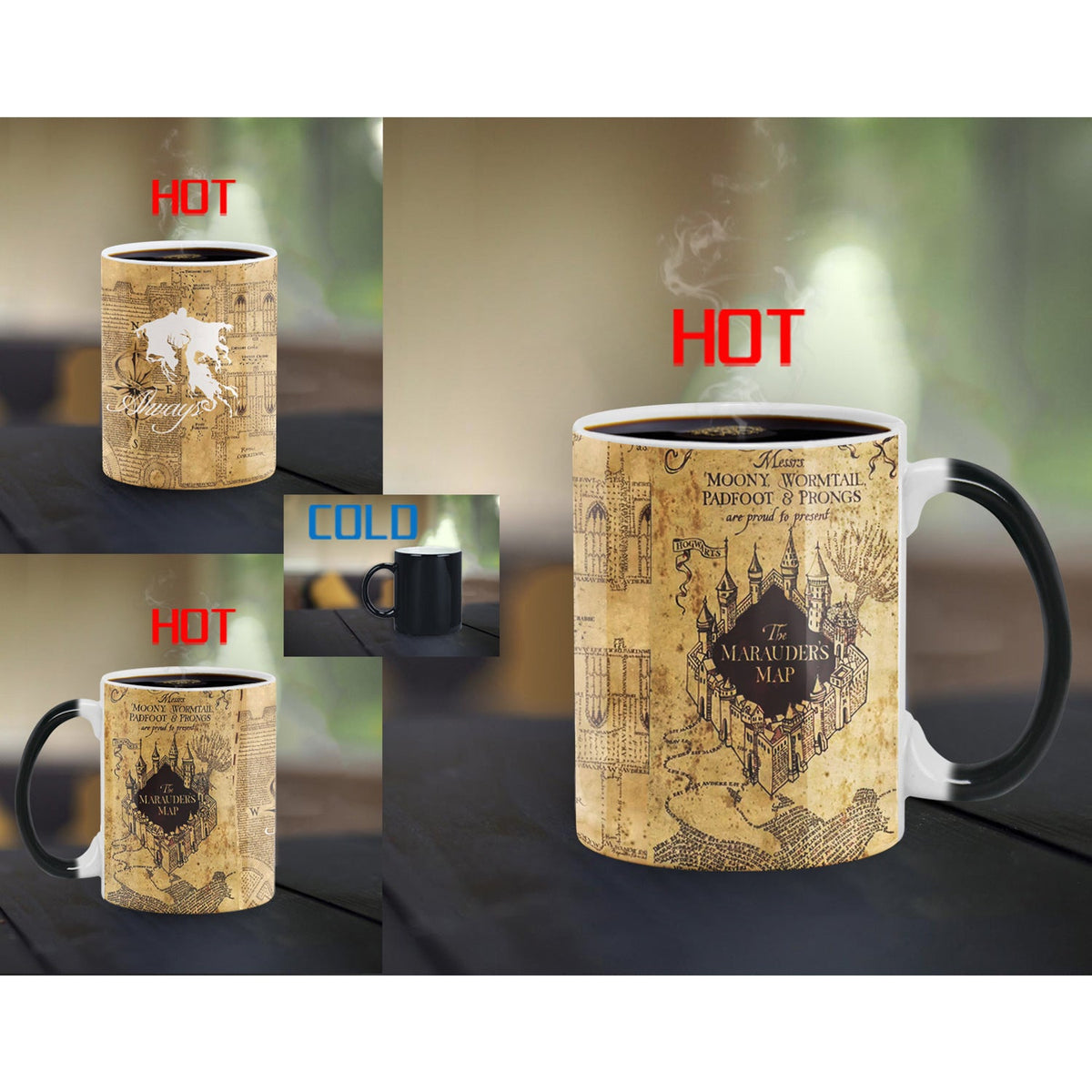 Color Changing Harry Potter Mug: Marauder's Map Reveal