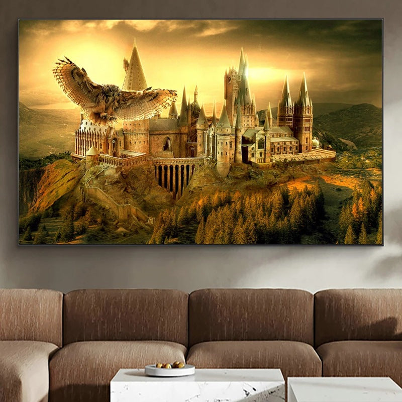Hogwarts Castle Canvas Wall Art for Magical Room Decor