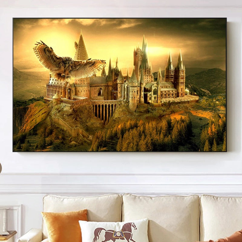 Hogwarts Castle Canvas Wall Art for Magical Room Decor