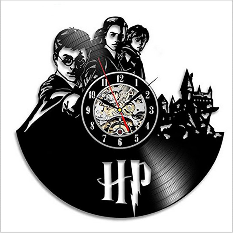 Harry Potter Vinyl Record Wall Clock Statement Decor