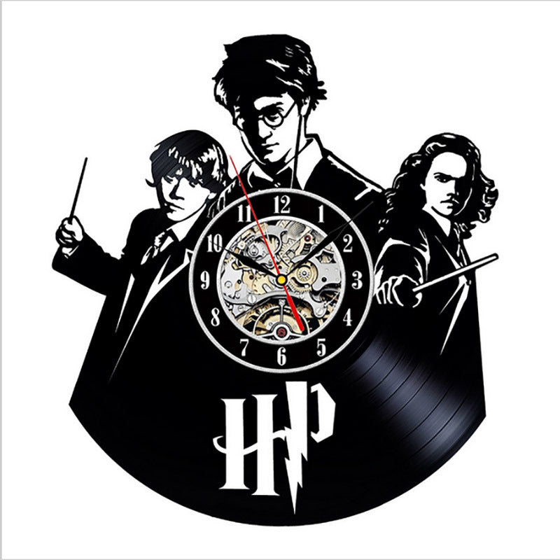 Harry Potter Vinyl Record Wall Clock Statement Decor