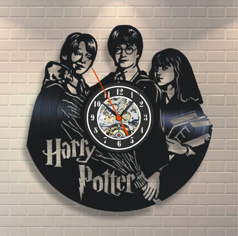 Harry Potter Vinyl Record Wall Clock Statement Decor