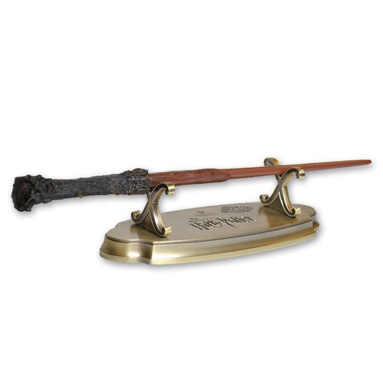 Harry Potter Wand Holder Antique Gold Display Stand