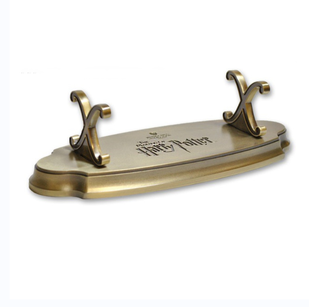 Harry Potter Wand Holder Antique Gold Display Stand