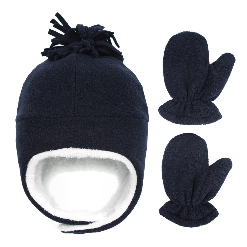 Baby Winter Hat & Mittens Set for Cozy Newborn Photos