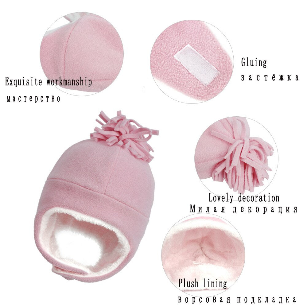 Baby Winter Hat & Mittens Set for Cozy Newborn Photos