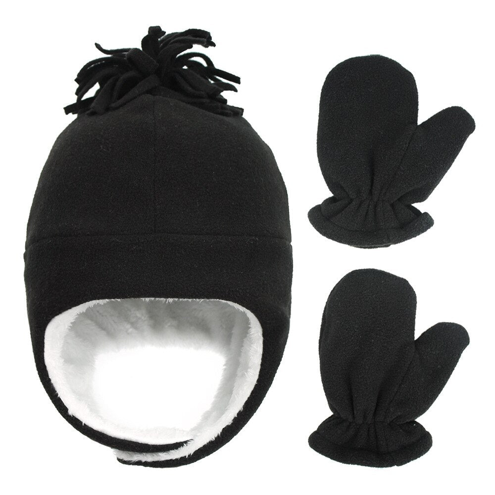 Baby Winter Hat & Mittens Set for Cozy Newborn Photos