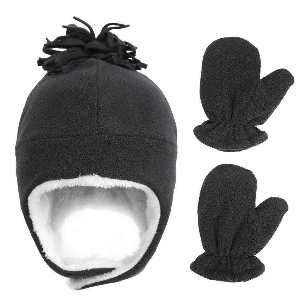Baby Winter Hat & Mittens Set for Cozy Newborn Photos