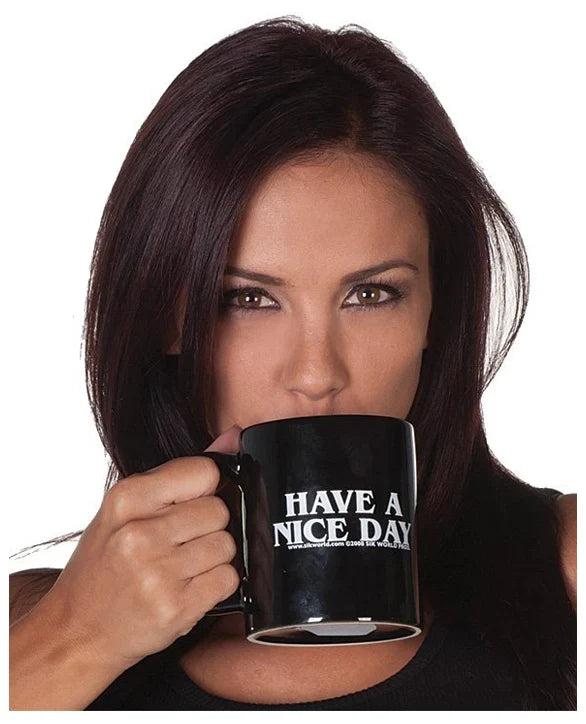 Funny Hidden Middle Finger Coffee Mug, 300ml Ceramic