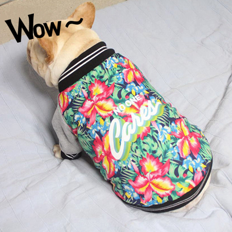 Dog Coat Warm Floral Padded Jacket for Cold Walks