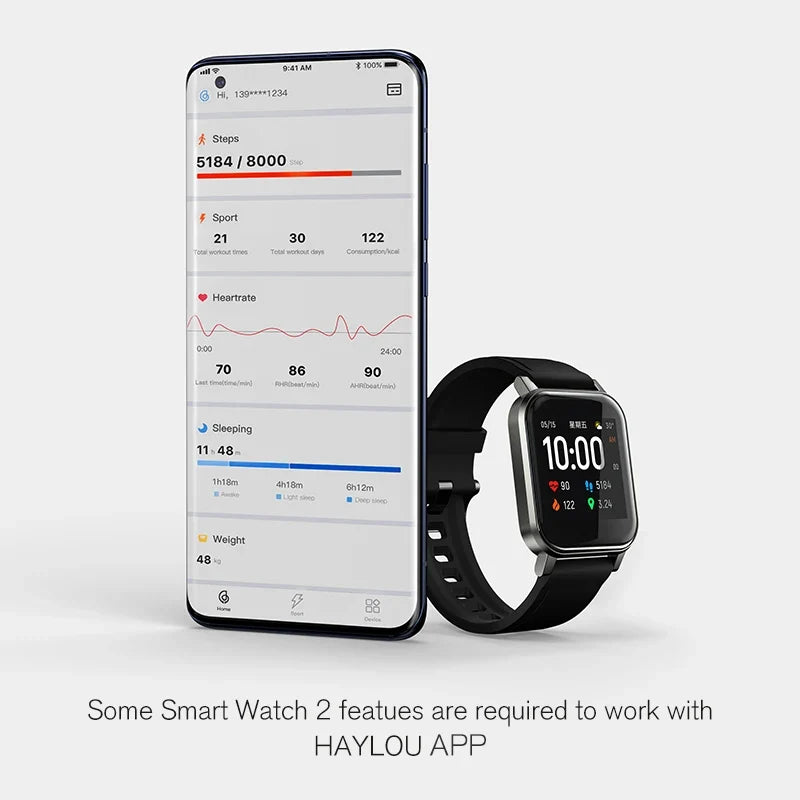 Smart Watch Fitness Tracker: Sleep, Heart Rate & Alerts
