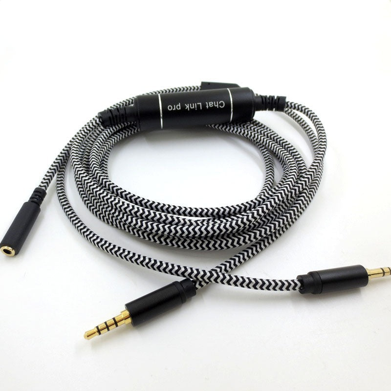 Headset Audio Splitter Cable with Separate Chat Mic