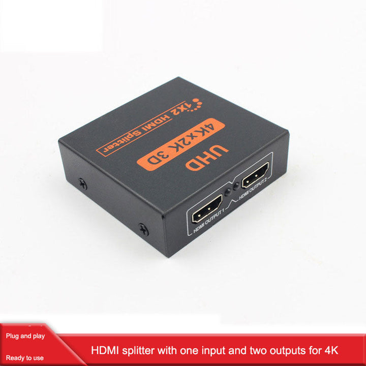HDMI Splitter 1x2 4K for Two Displays, Plug and Play