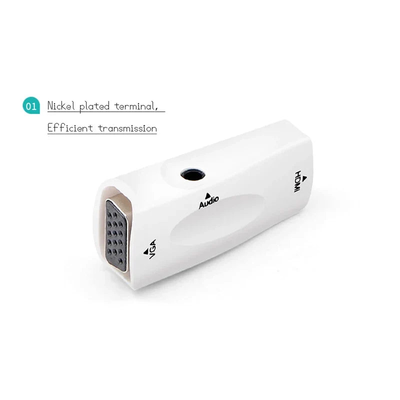 HDMI to VGA Adapter with Audio Output for Older Displays