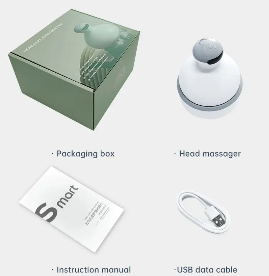 Electric Scalp Massager IPX7 Waterproof with Serum Pump