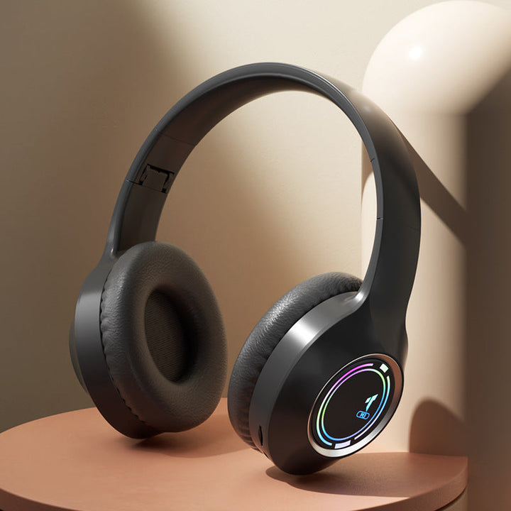 Foldable Wireless Bluetooth Headphones with RGB Light