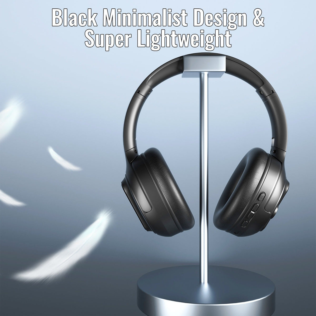 Lightweight Bluetooth Headphones with LED Battery Display