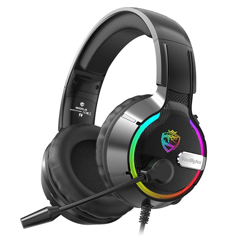 Wired RGB Gaming Headset with Directional Sound & Mic