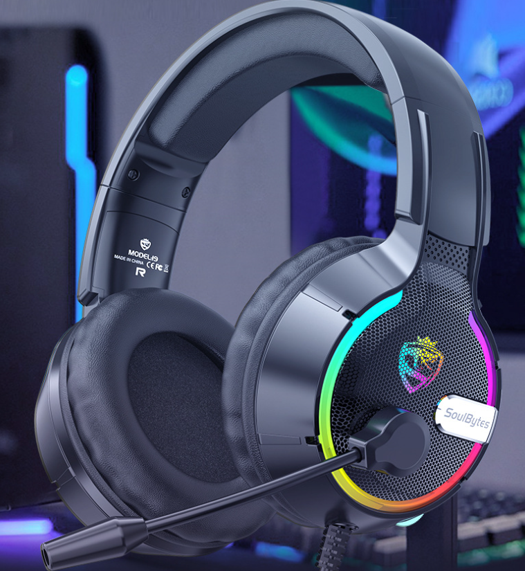Wired RGB Gaming Headset with Directional Sound & Mic
