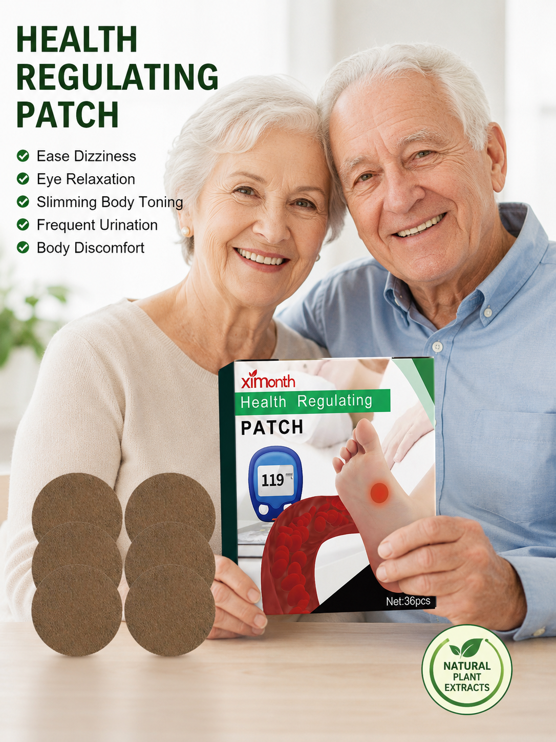 36 Health Regulating Patches – Natural Relief