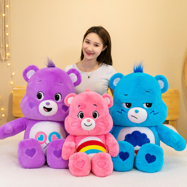 Heart-Shaped Bear Plush Toy for Colorful Cuddly Comfort