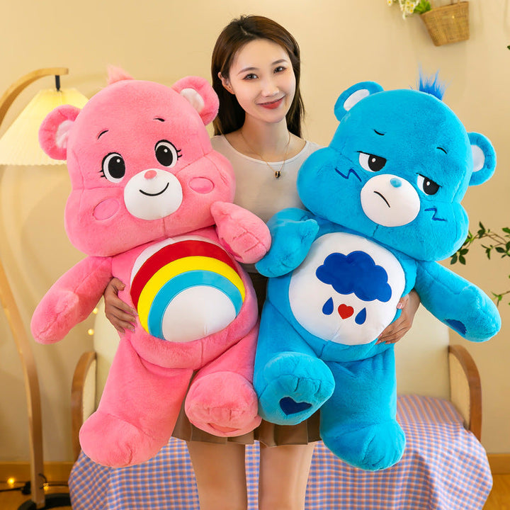 Heart-Shaped Bear Plush Toy for Colorful Cuddly Comfort