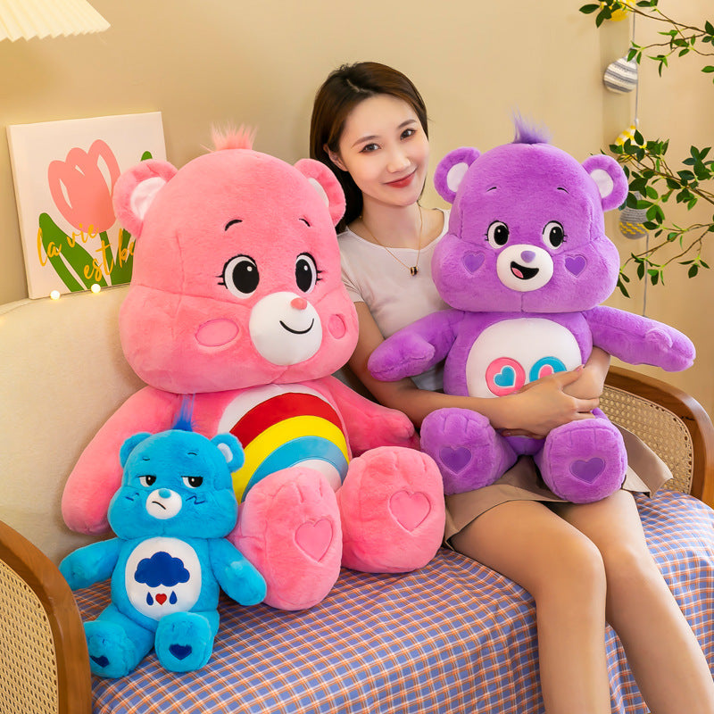 Heart-Shaped Bear Plush Toy for Colorful Cuddly Comfort