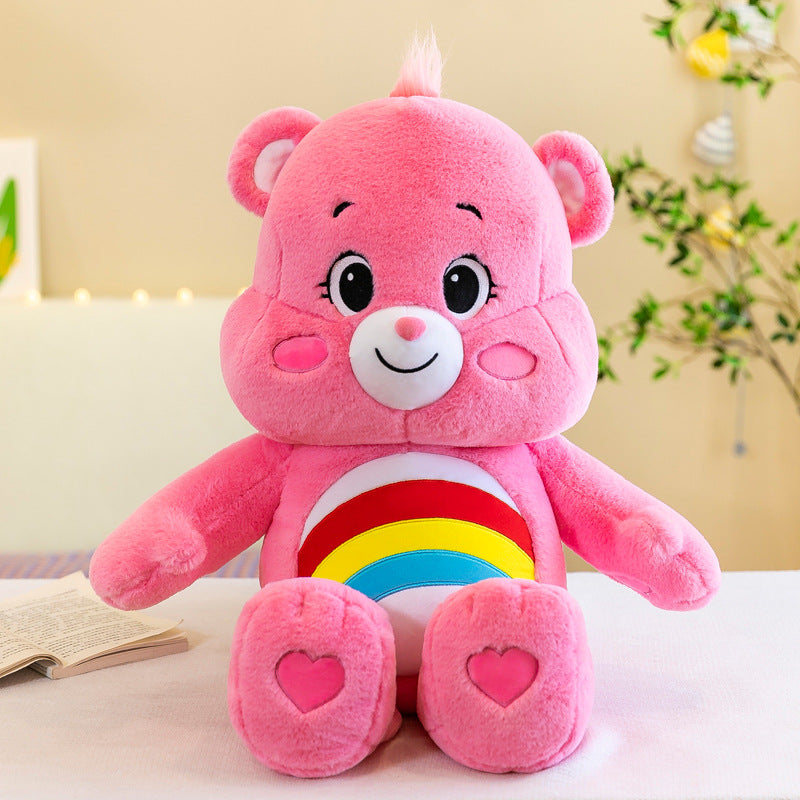 Heart-Shaped Bear Plush Toy for Colorful Cuddly Comfort