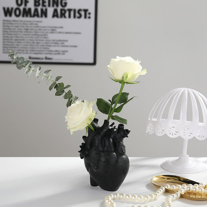 Heart-Shaped Flower Vase for Sculptural Home Decor