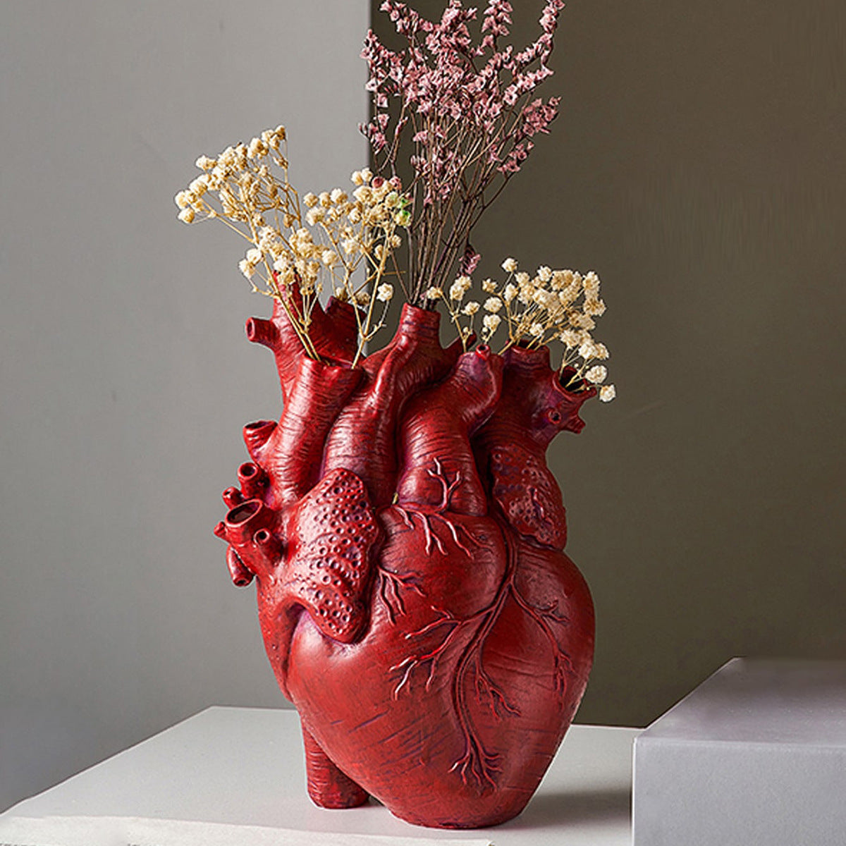 Heart-Shaped Flower Vase for Sculptural Home Decor