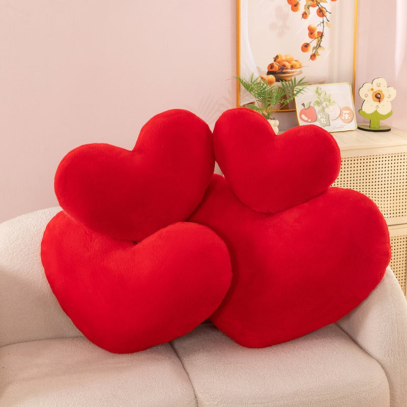 Heart-Shaped Plush Pillow for Romantic Bedroom Decor