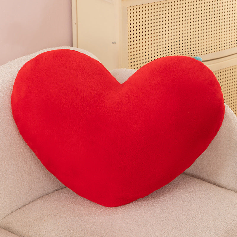 Heart-Shaped Plush Pillow for Romantic Bedroom Decor